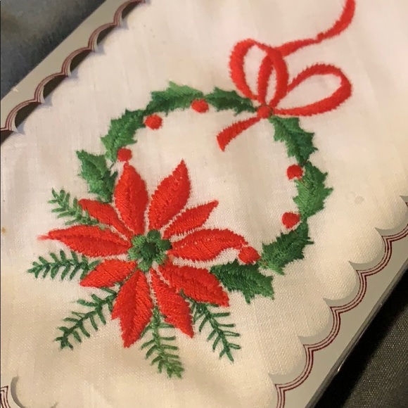 SALE 3/$15 Vintage Christmas Handkerchief - Picture 2 of 3